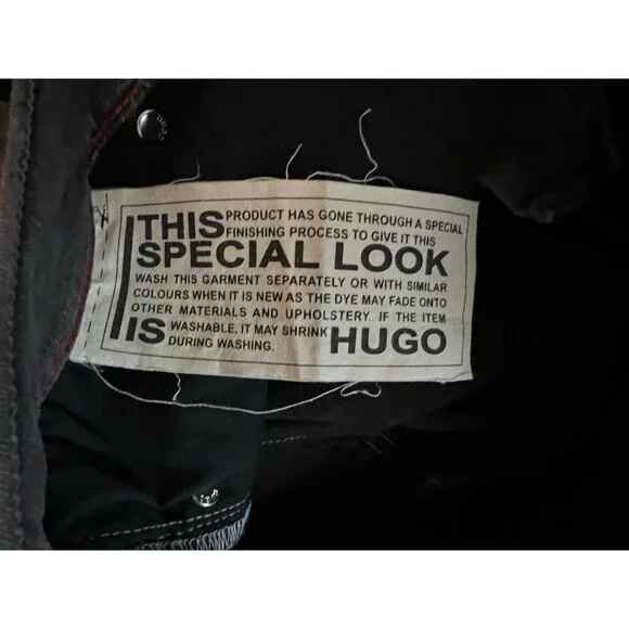 HUGO Hugo Boss Jeans Women's Size 26 Low Rise Skinny w Zip Ankle Gray Denim - Picture 6 of 11